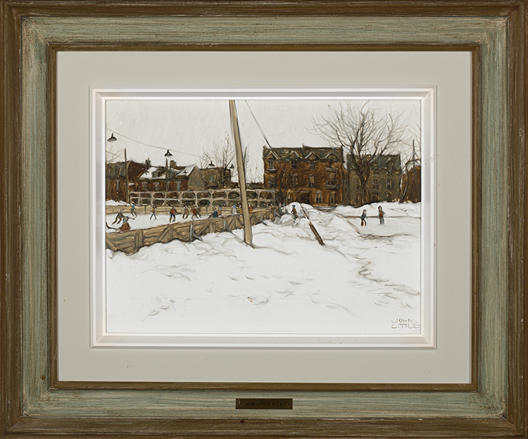Patinoire, Rue Gareau - Rue Champlain, Montreal by John Geoffrey Caruthers Little