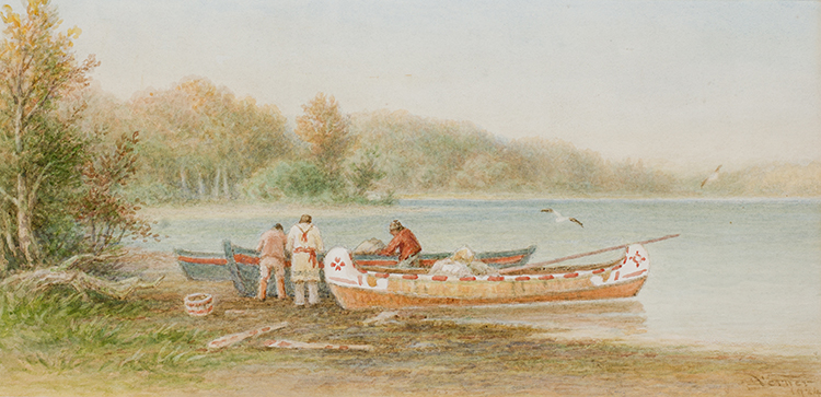 Hudson Bay Canoes, Rainy Lake, Near Fort Francis by Frederick Arthur Verner