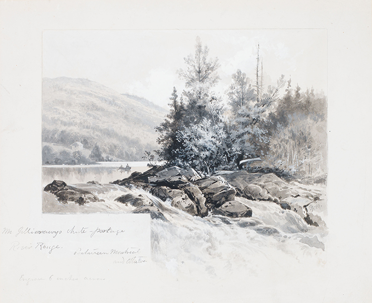 McGillivrays Chute - Portage, River Rouge, Between Montreal and Ottawa by Lucius Richard O'Brien