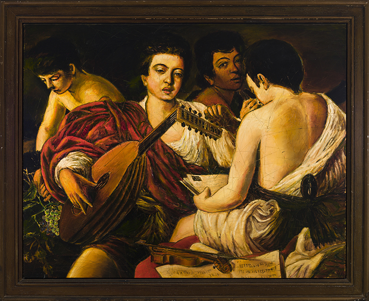 After Caravaggio "The Musicians" by David Bierk