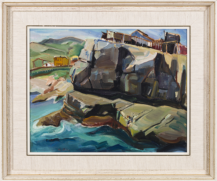 Fishing Stages, Flat Rock, NL by Kathleen Frances Daly Pepper