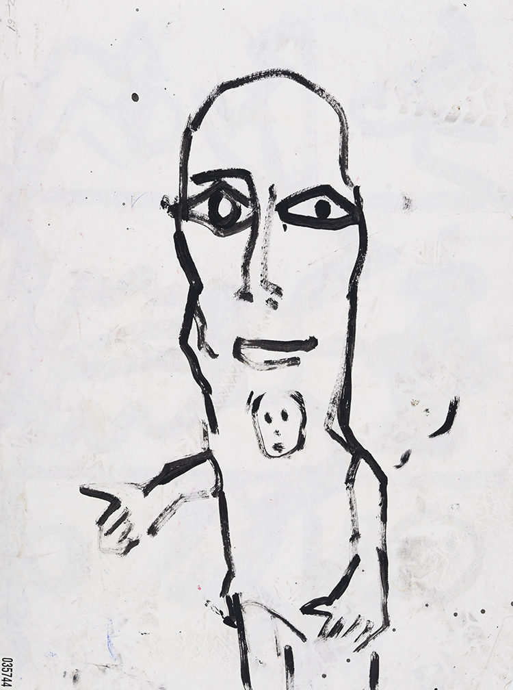 Bunny Man with Upraised Arms / Man (verso) by John Scott