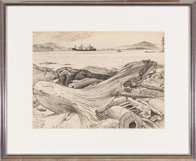 Nanaimo-Bound Freighter by Edward John (E.J.) Hughes