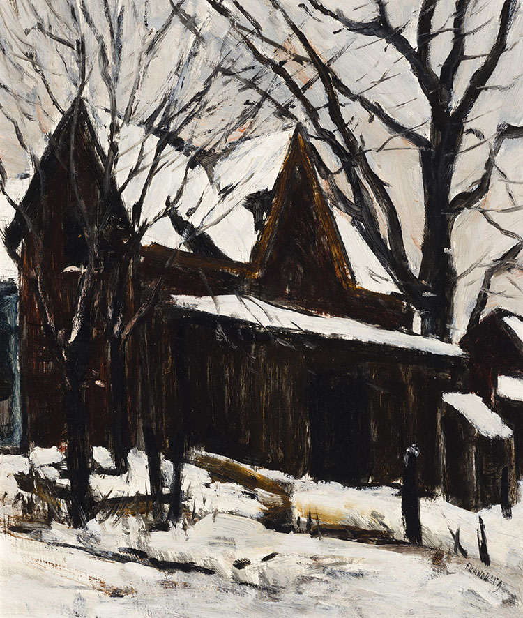 Barn in Winter par Albert Jacques Franck