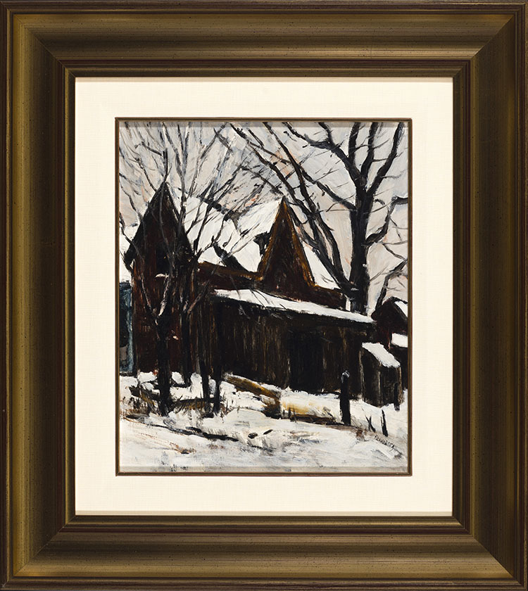 Barn in Winter par Albert Jacques Franck