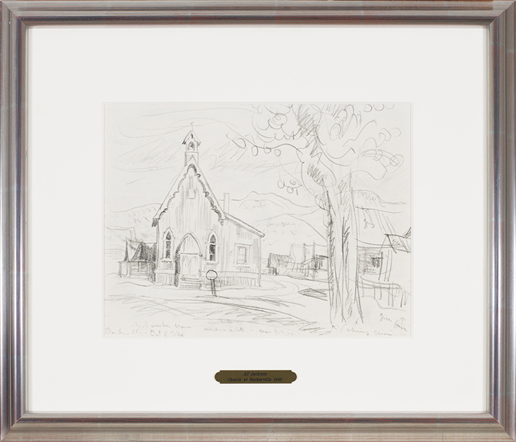 Church at Barkerville / Barkerville Street Scene (verso) by Alexander Young (A.Y.) Jackson