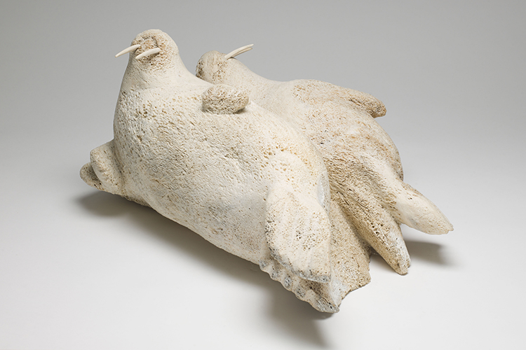 Two Walruses by Unidentified Inuit Artist