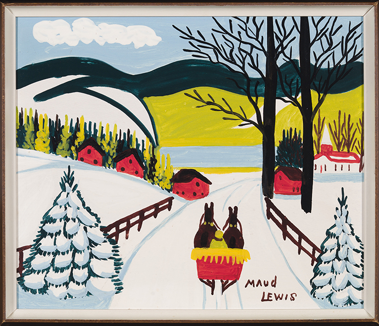 Horse and Sleigh in Winter par Maud Lewis