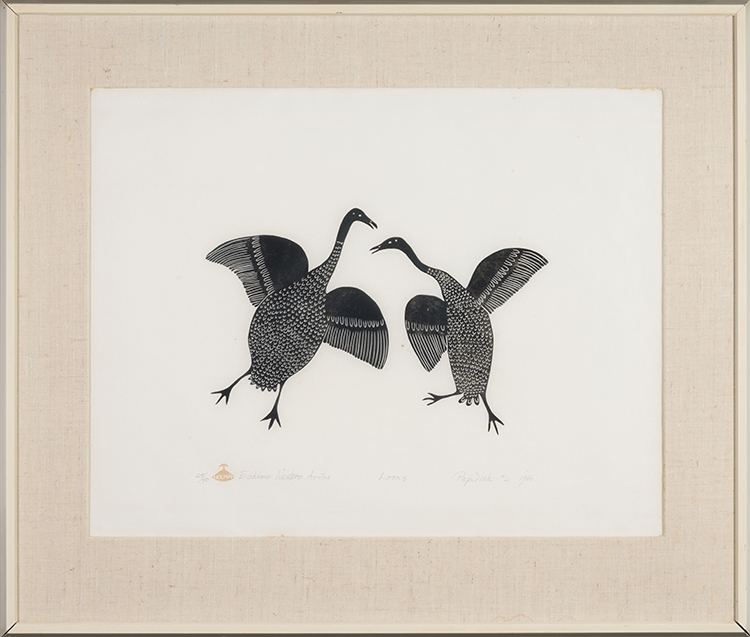 Loons (with printing stone) par Flossie Pappidluk