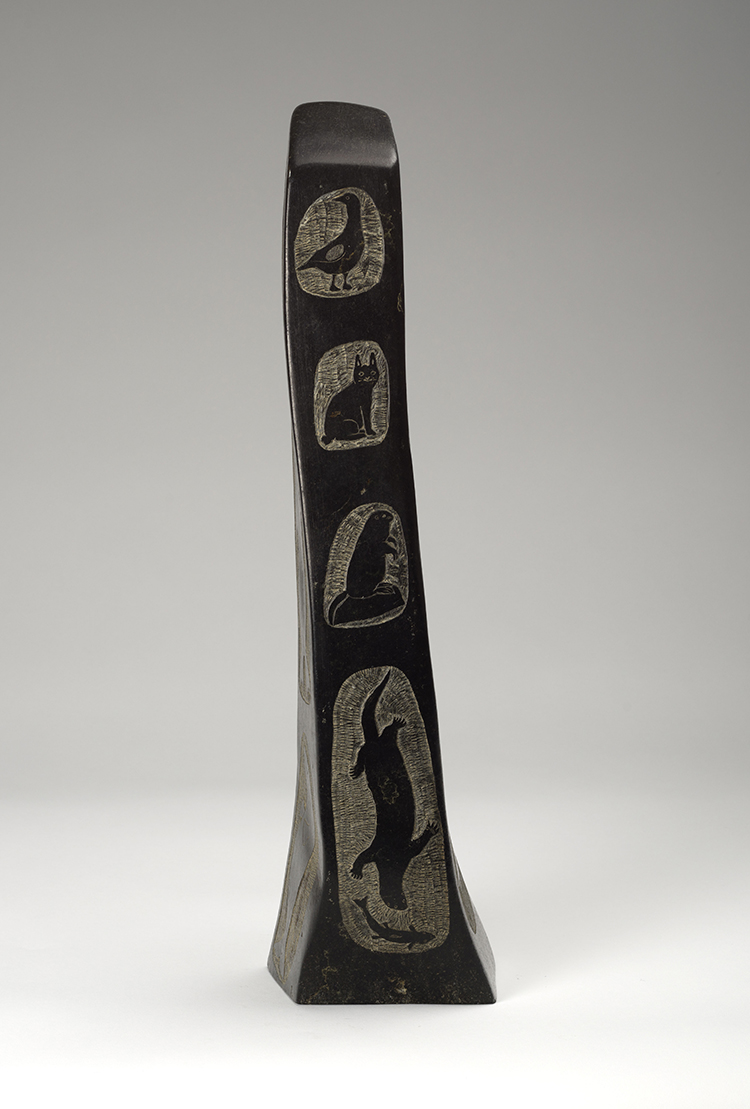 Obelisk with Incised Arctic Motifs by Attributed to Isa Aqiattusuk Smiler