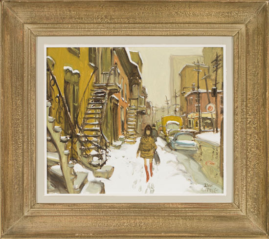 Greek Girl on Rue St. Dominique (Corner Duluth St.) Montréal by John Geoffrey Caruthers Little