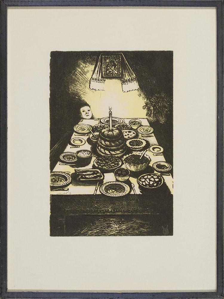 Ukrainian Christmas Feast par William Kurelek