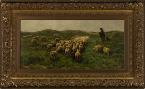Shepherd with his Flock par Anton Mauve