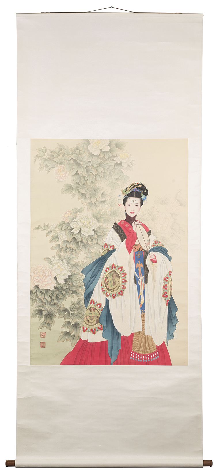 Beauty with Fan by Attributed to Wang Meifang