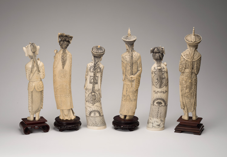 Six Chinese Carved Ivory Figures, Circa 1950 by  Chinese Art