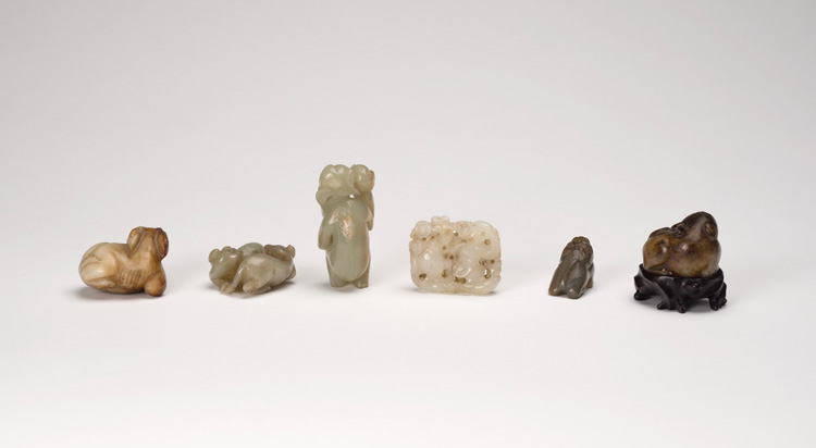 Six Chinese Jade Animal Carvings by  Chinese Art