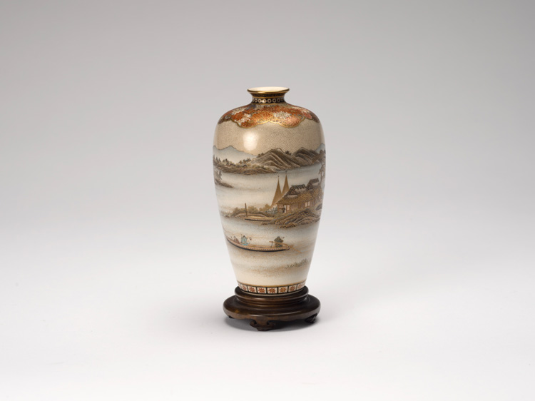 A Japanese Satsuma 'Landscape' Vase, Meiji Period, Circa 1900 by Yabu Meizan