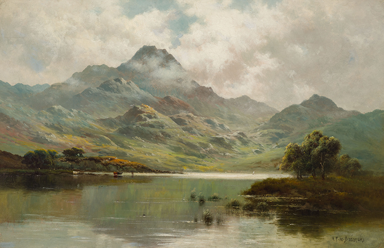 Llyn Agnes, North Wales by Alfred Fontville de Breanski Jr.