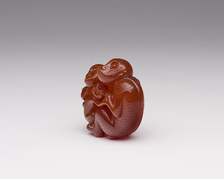 A Finely Carved Chinese Amber 'Monkey' Group, 19th Century by  Chinese Art