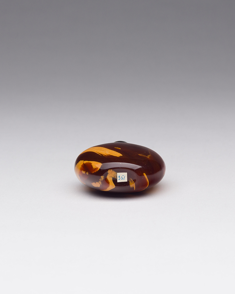 A Chinese Amber Carved Snuff Bottle, 19th Century by  Chinese Art