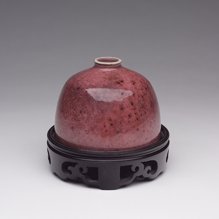A Chinese Peachbloom Glazed Beehive-Form Waterpot, Kangxi Mark, Late Qing Dynasty by  Chinese Art