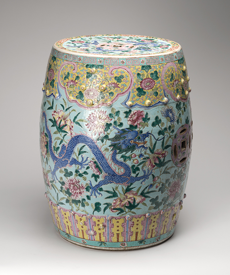 A Rare Chinese Famille Rose Nonya Garden Stool, Late 19th Century by  Chinese Art