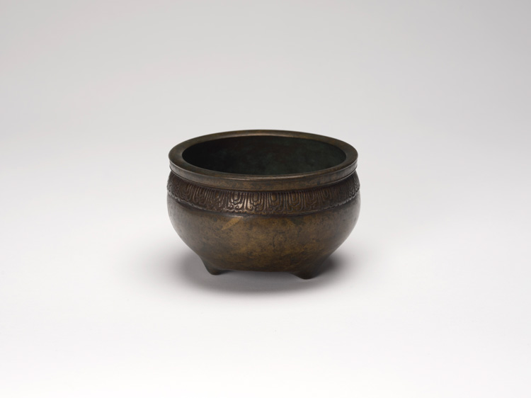 A Chinese Bronze Tripod Censer, Xuande Mark, 19th Century by  Chinese Art