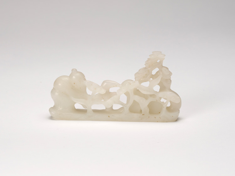 A Chinese Pale Celadon Jade Scholar and Attendant Group par  Chinese Art
