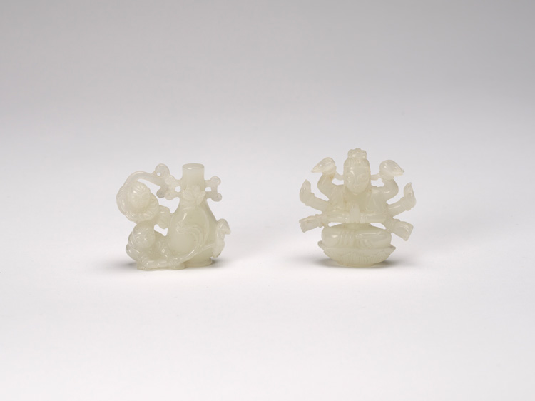 Two Chinese Jade Figural Groups by  Chinese Art