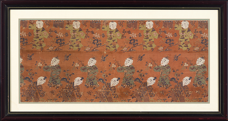A Chinese Silk 'Boys' Panel, 19th Century by  Chinese Art