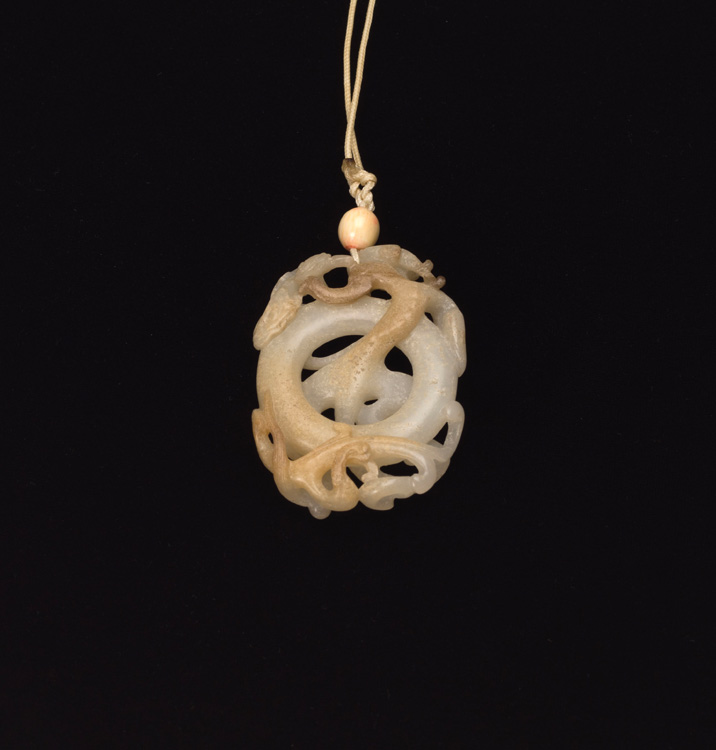 A Chinese Archaistic White Jade 'Dragon' Pendant, 18th/19th Century par  Chinese Art