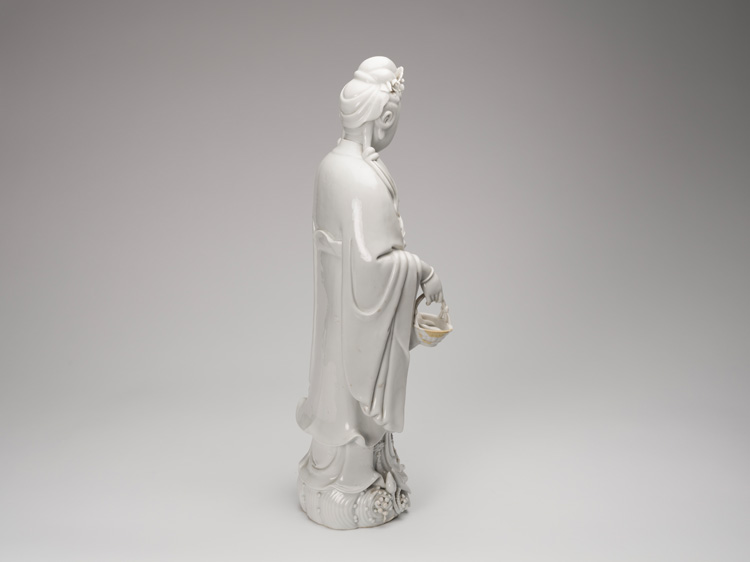 Large Chinese Blanc-de-Chine Standing Figure of Guanyin, 19th Century by  Chinese Art