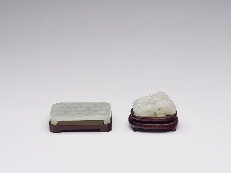 	Two Chinese White Jade Carvings, 19th Century par  Chinese Art