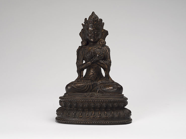 A Chinese Gilt Lacquered Bronze Seated Figure of Vajradhara, Ming Dynasty, 15th/16th Century par  Chinese Art