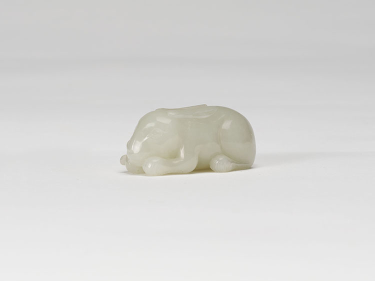 A Chinese White Jade Figure of a Rabbit, Late Qing Dynasty par  Chinese Art