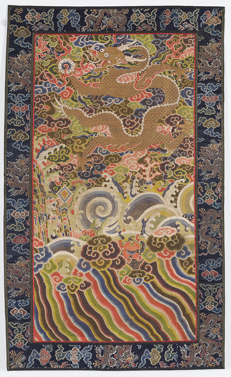 A Chinese Silk Brocade 'Dragon' Panel, 18th Century by  Chinese Art