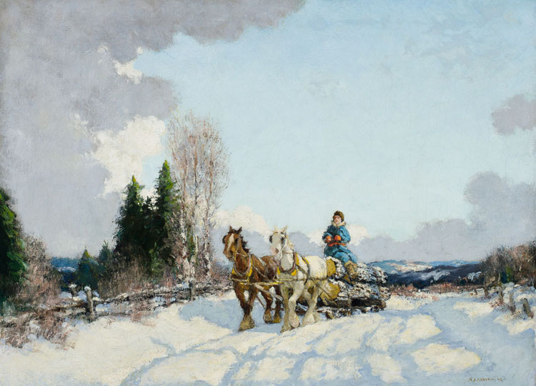 Hauling Logs by Frederick Simpson Coburn