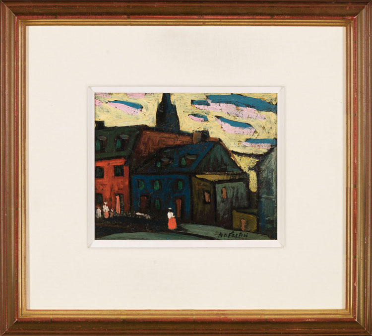 Old Montreal, A Street Scene by Marc-Aurèle Fortin