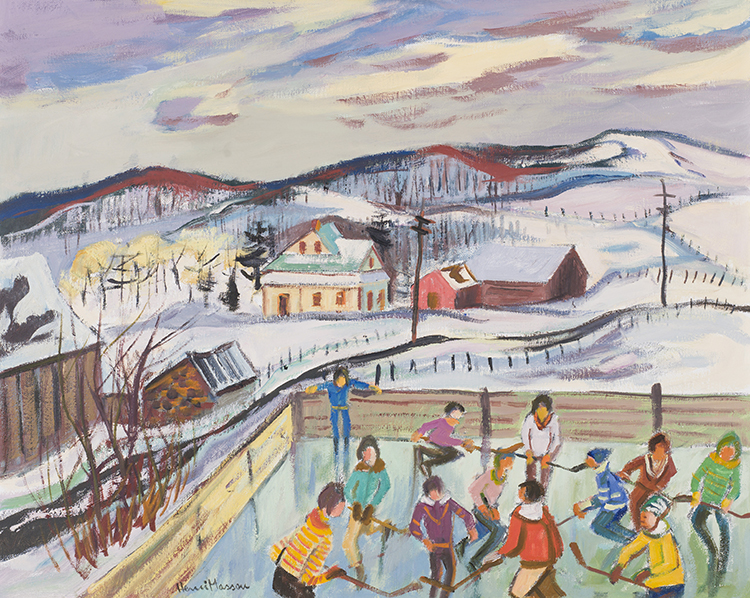 Alcove, Quebec, Skating Rink par Henri Leopold Masson