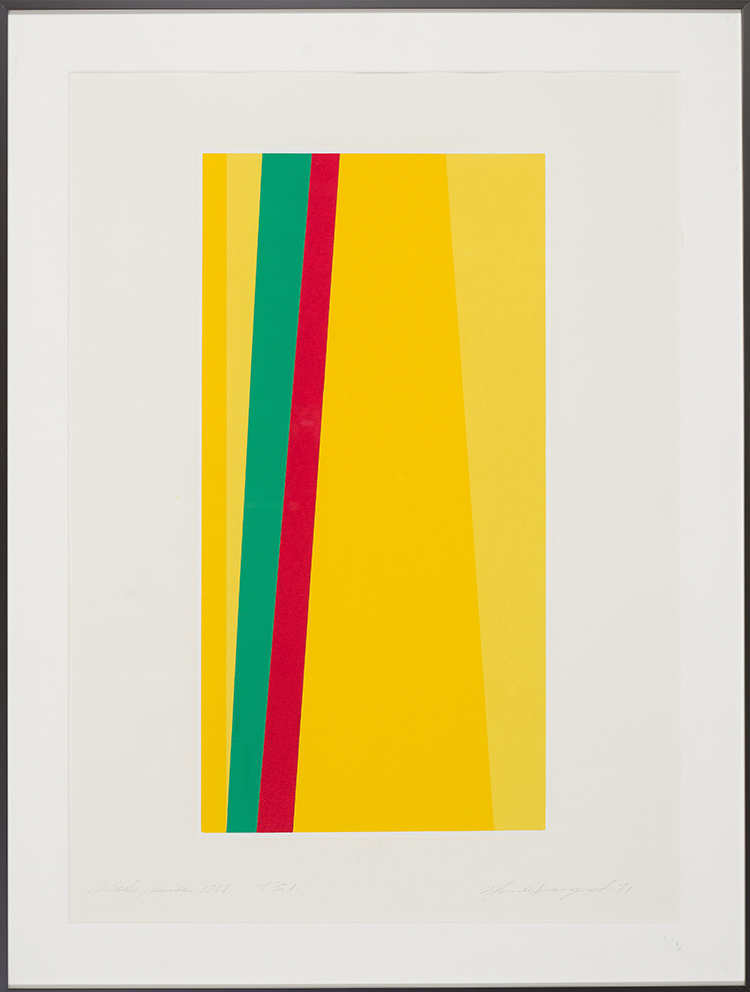 Verticales jaunes 1958 by Claude Tousignant