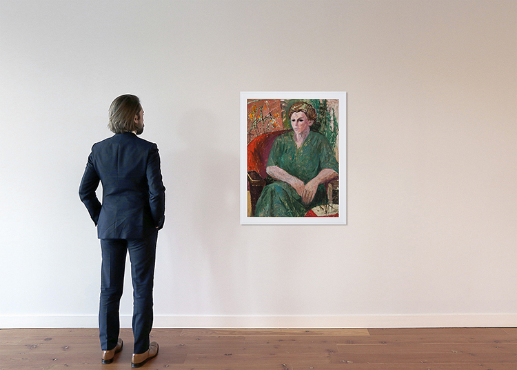 Woman in Green Dress par Betty Roodish Goodwin