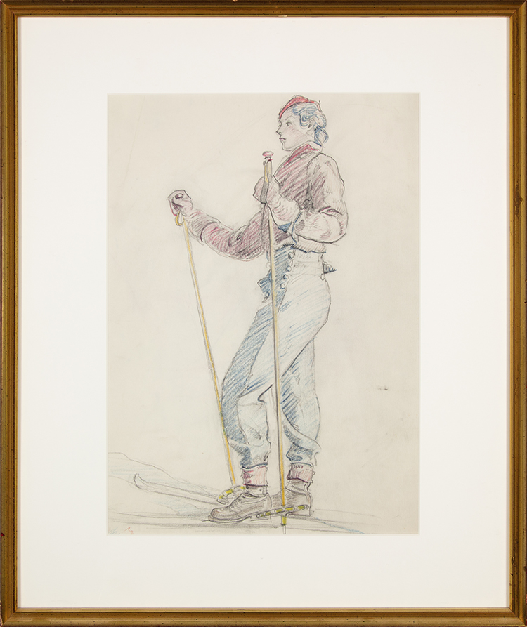 Woman Skier by Thomas Garland Greene