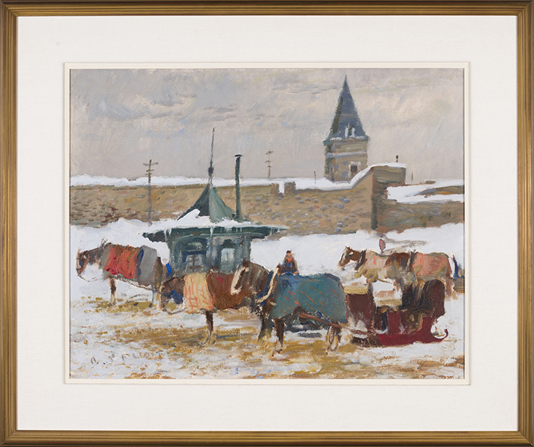 The Cab Stand, St. Louis Gate, Quebec by Robert Wakeham Pilot