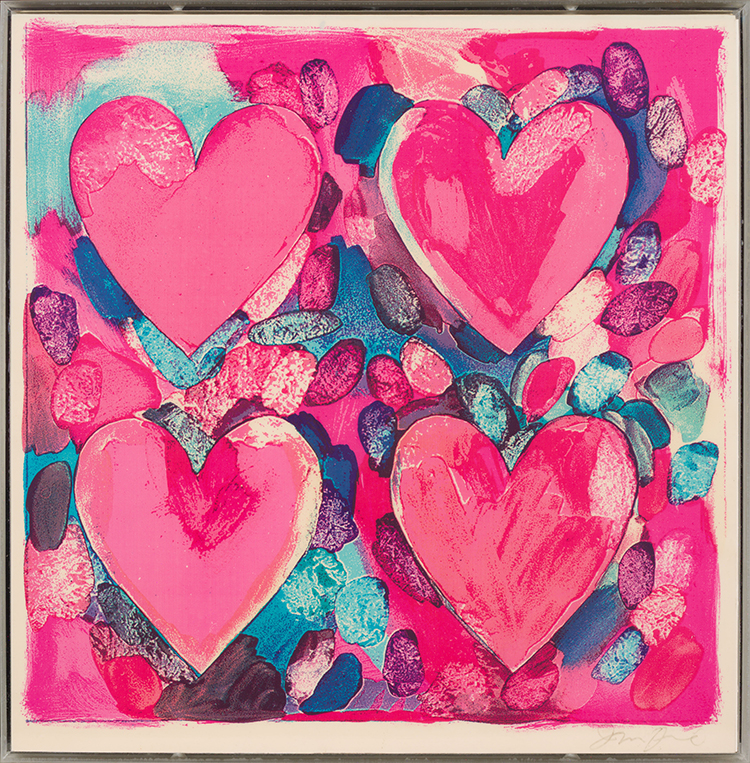 Four Hearts by Jim Dine
