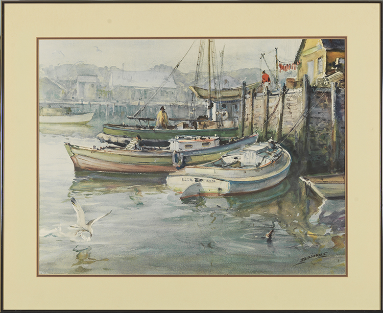 Harbour Scene by James Milton Sessions