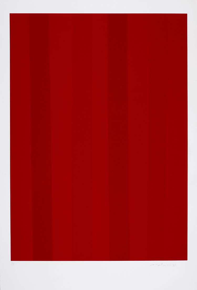 Sans titre (Quantificateur rouge) par Guido Molinari
