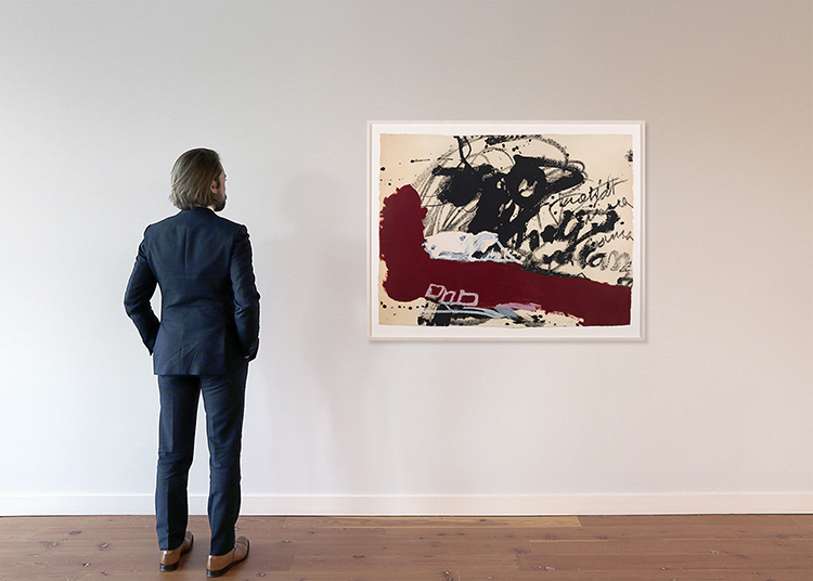 Roig i negre 5 par Antoni Tàpies
