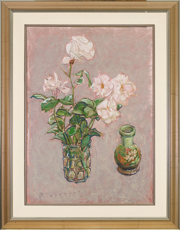 White Roses & Vase par Joseph Francis (Joe) Plaskett