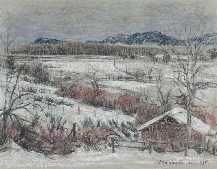 Winter Farm par Joseph Francis (Joe) Plaskett