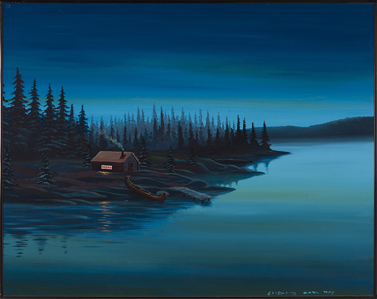 Cabin at Night by Carl Ray